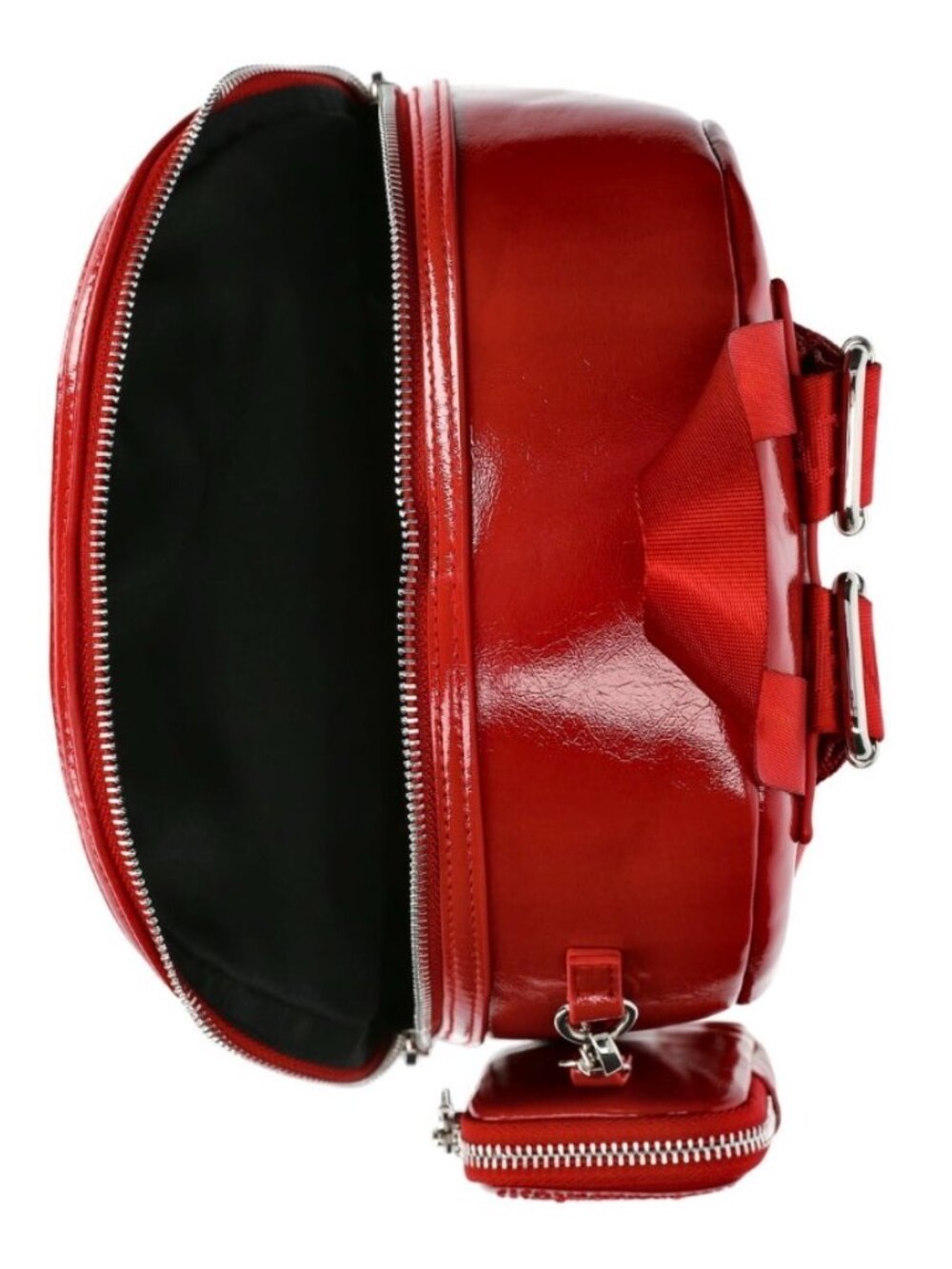 Madden NYC Red Backpack Adjustable Straps Zipper Closure Top Handle Logo - Picture 3 of 4
